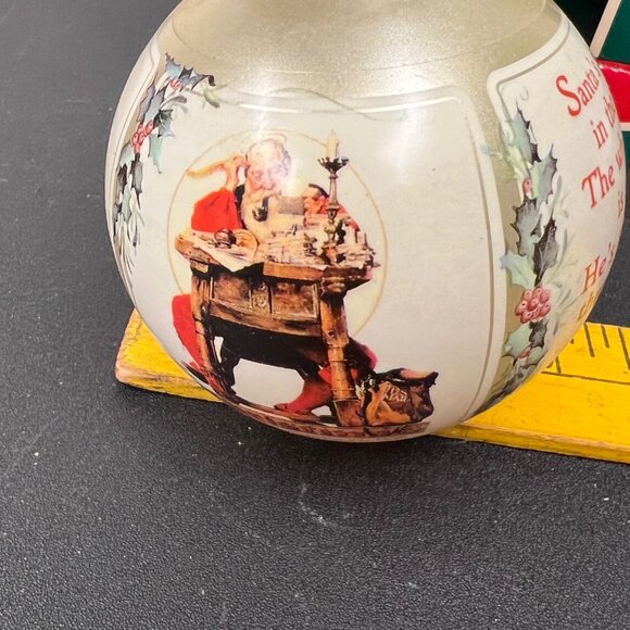Norman Rockwell 1989 Glass Ornament From Saturday Evening Post Holiday Cover USA - Picture 6 of 12